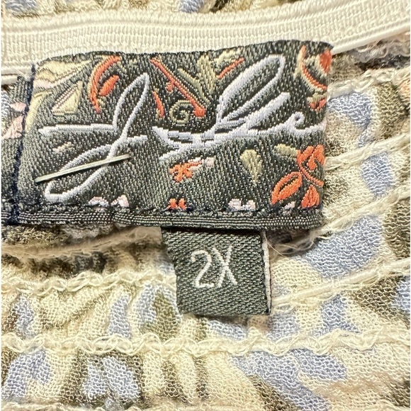 J Gee Off Shoulder Bohemian Dress size 2X - Picture 6 of 8